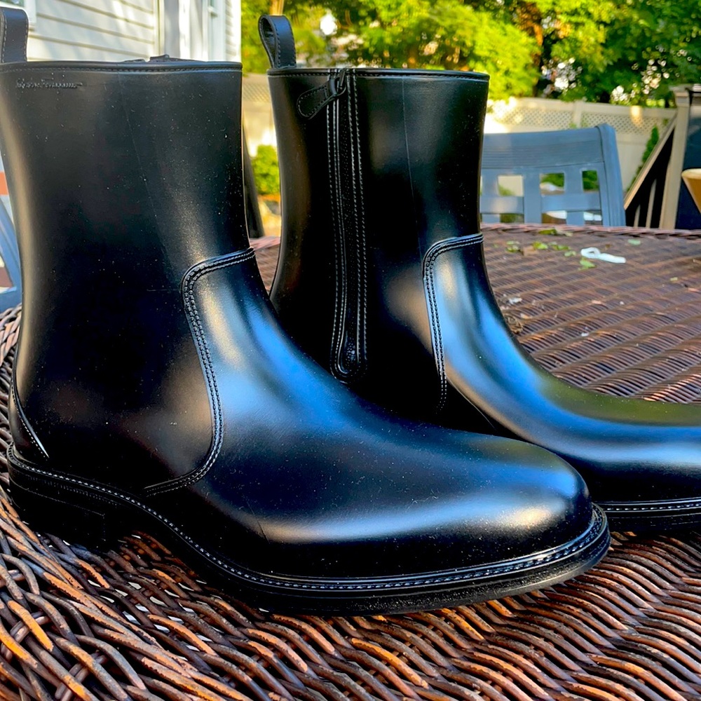 Salvatore Ferragamo Never Used black leather boots